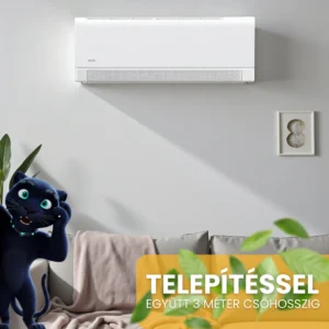 AUX C-Smart klíma telepítéssel együtt 3 méter csőhosszzig - fehér AUX fali klíma kanapé felett hálószobában felszerelve